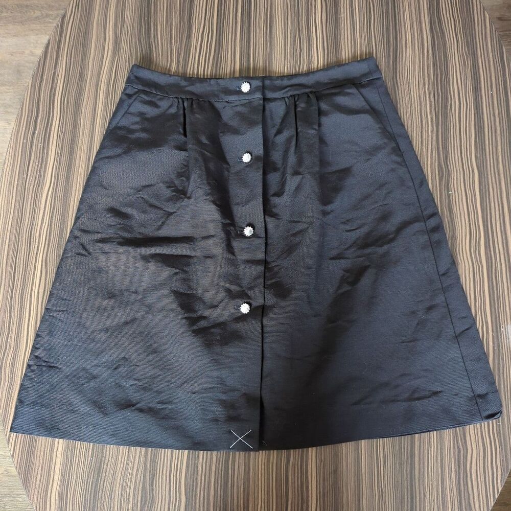 Talbots Preppy Black  A-Line Skirt with Rhinestones NWT Old Money Dark Academia‎